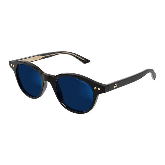 NWT Mont Blanc MB0255S Black Round 49mm Sunglasses main image 4
